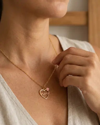 Edelstahlkette Mama Muttertagsgeschenk