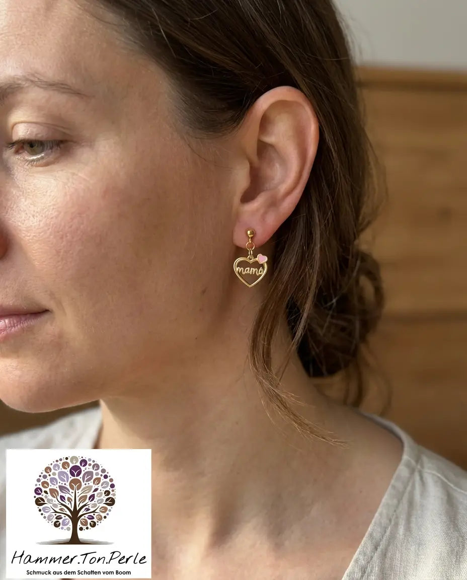 Edelstahl Ohrringe Mama Muttertagsgeschenk 3 Varianten