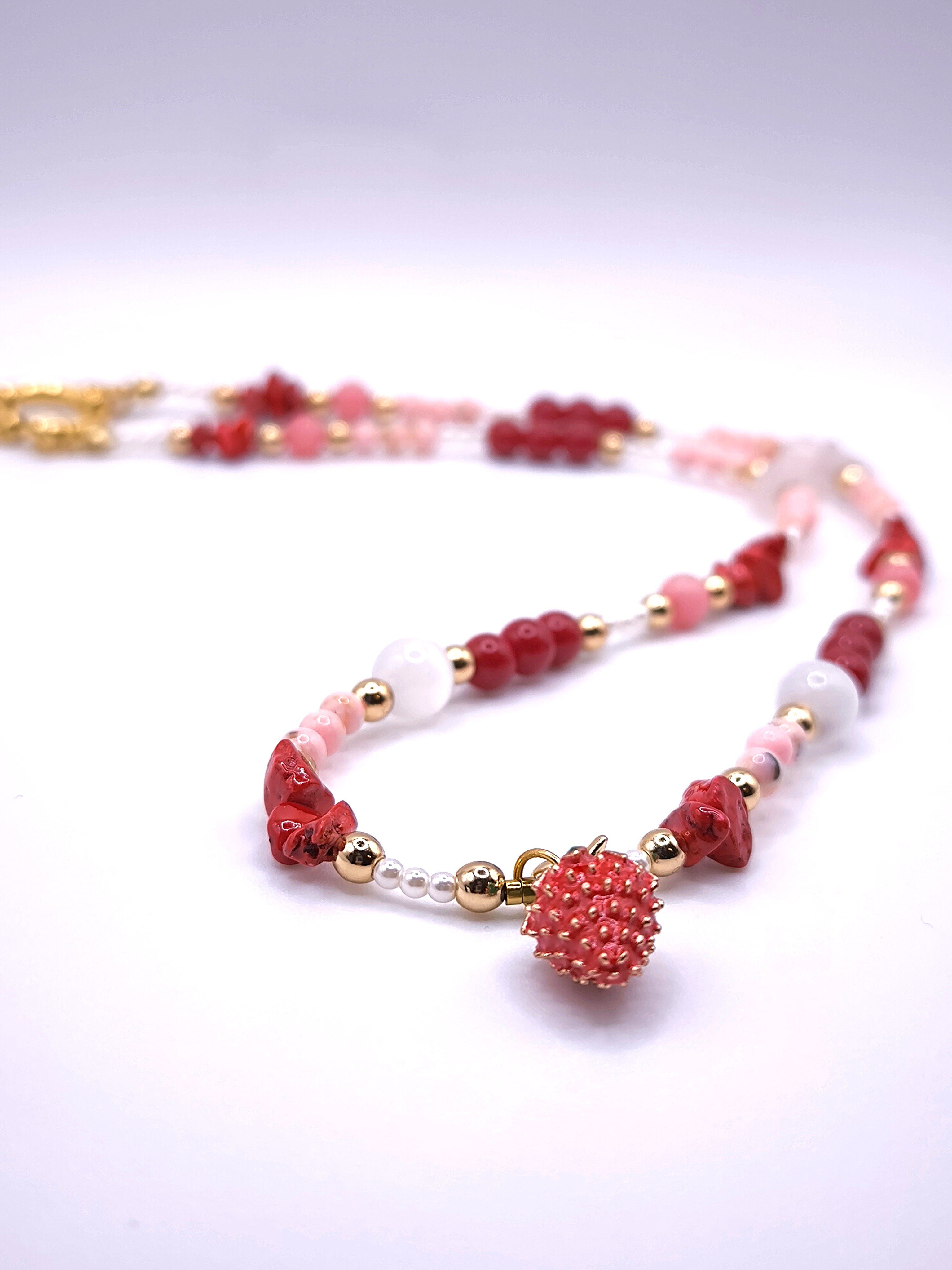 Erdbeerperlenkette "Fragaria"