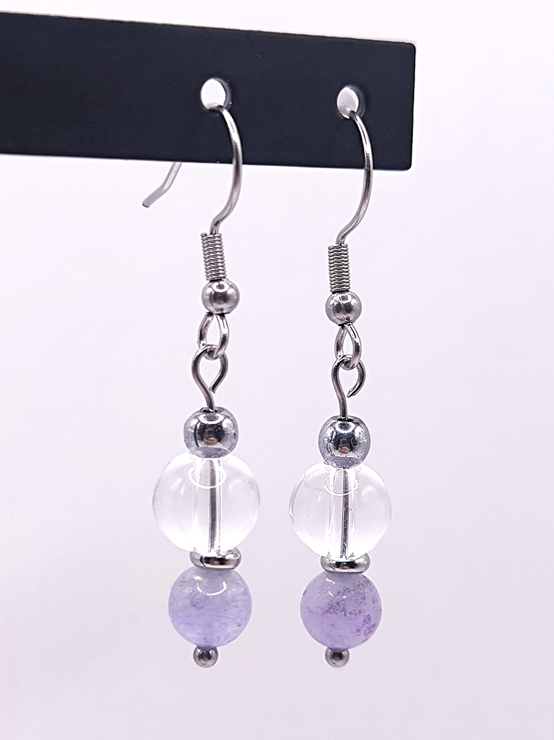 Ohrringe aus Chalcedon und Edelstahl für Damen