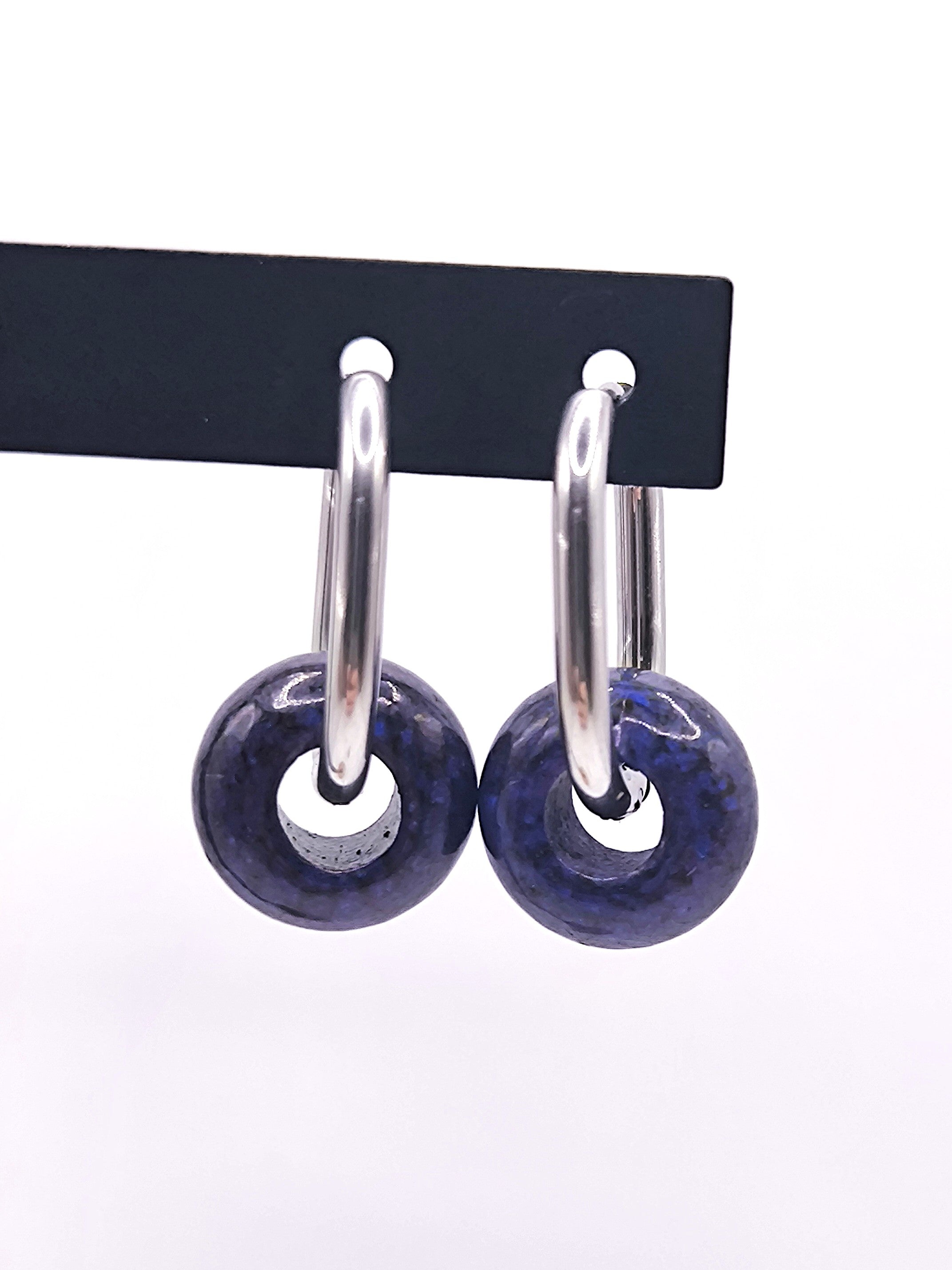 Ohrringe aus Lapislazuli und Edelstahl für Damen