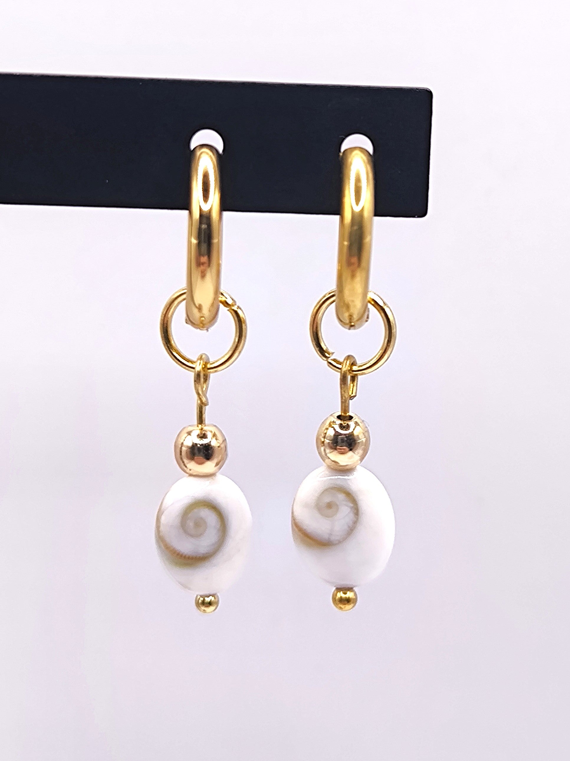 Ohrringe aus Shivaauge und Edelstahl für Damen