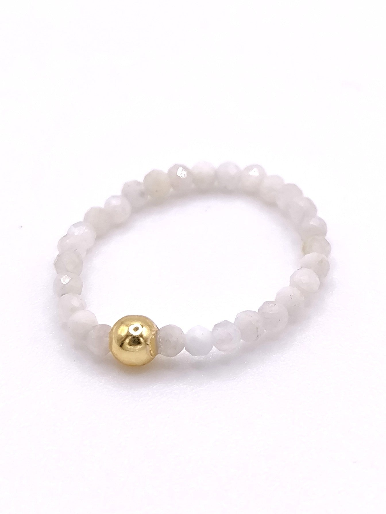 Ring aus Mondstein und vergoldetem Silber für Damen