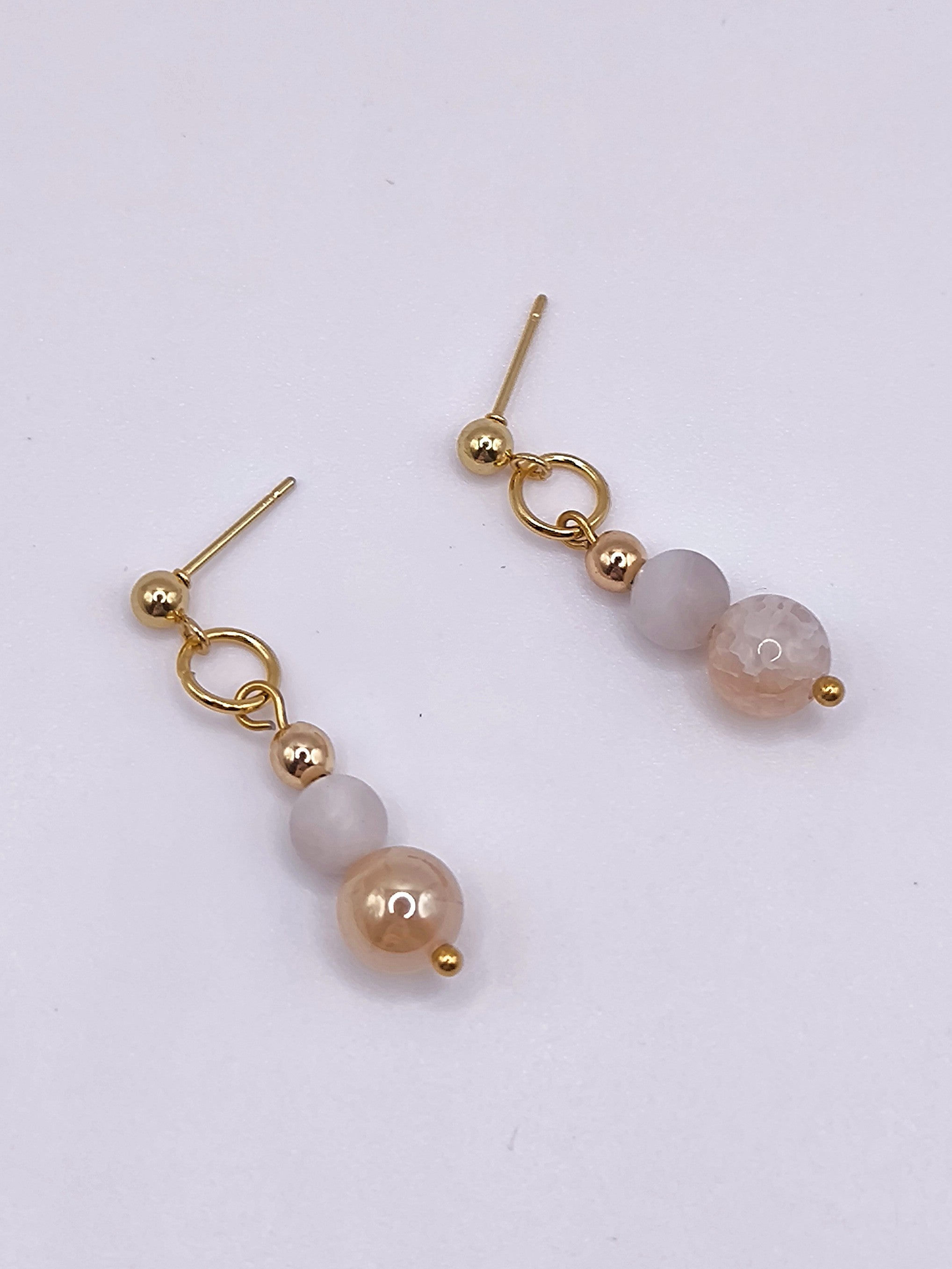 Ohrringe aus Chrysokoll und Edelstahl für Damen