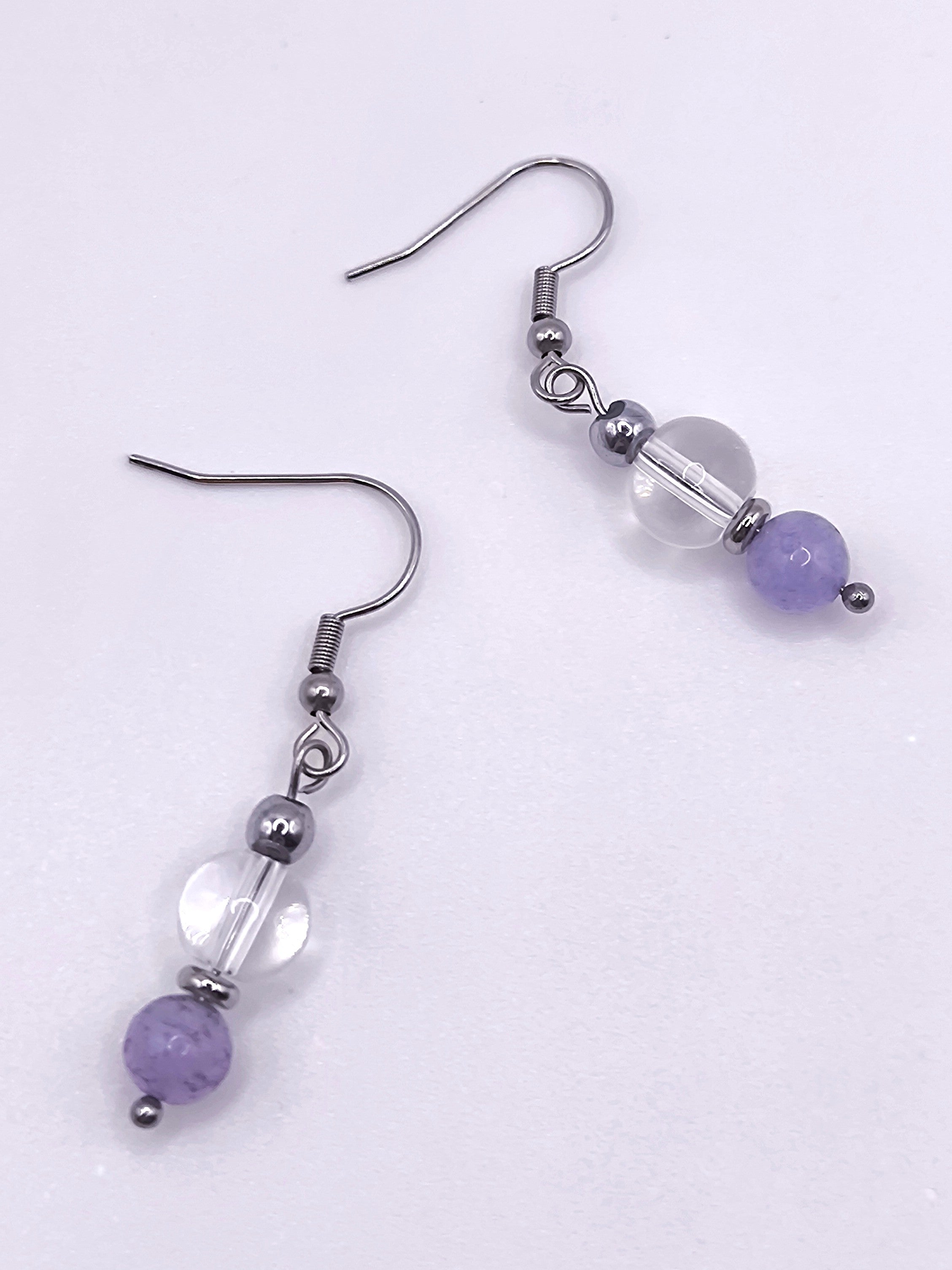 Ohrringe aus Chalcedon und Edelstahl für Damen