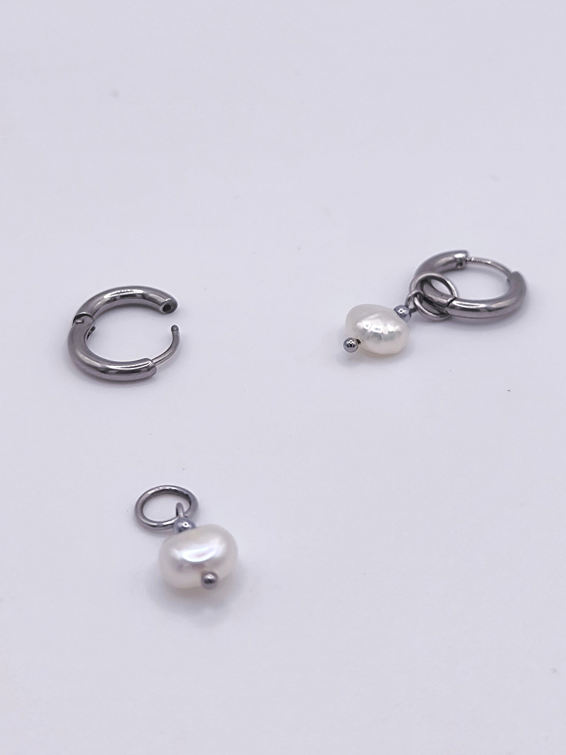 Ohrringe aus Süßwasserperle und Edelstahl für Damen