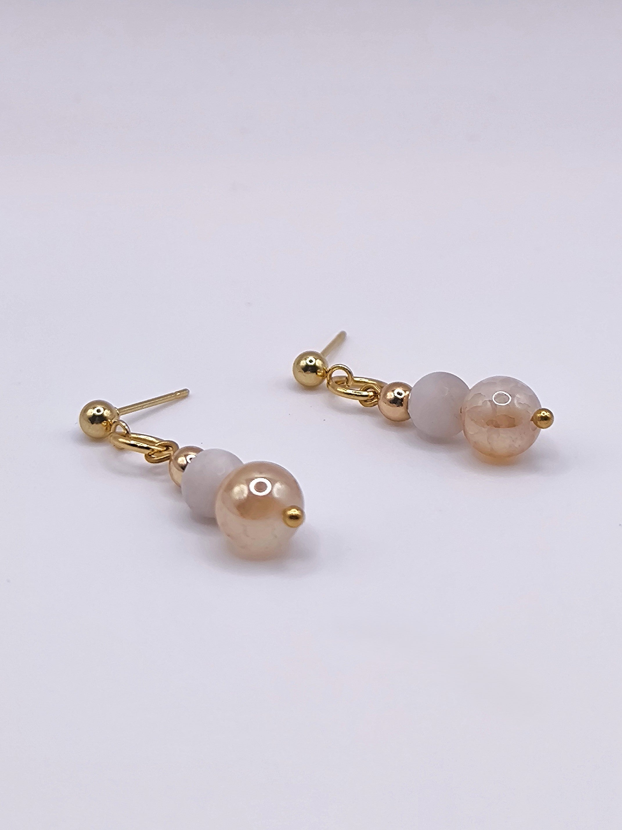 Ohrringe aus Chrysokoll und Edelstahl für Damen