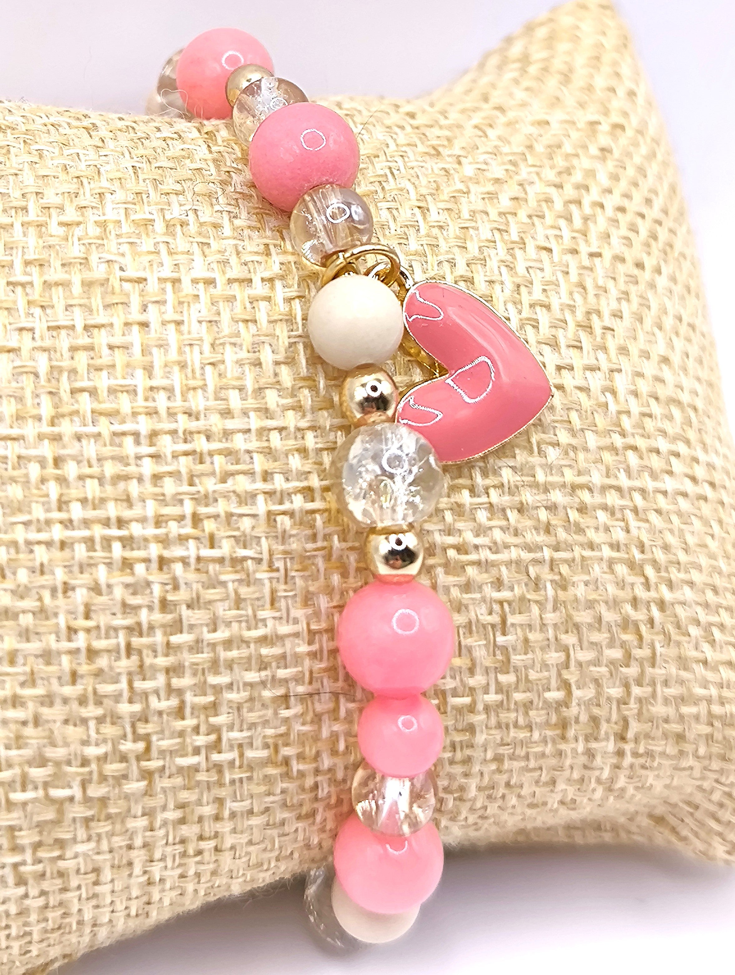 Perlenarmband aus Chalcedon und Flussstein für Damen