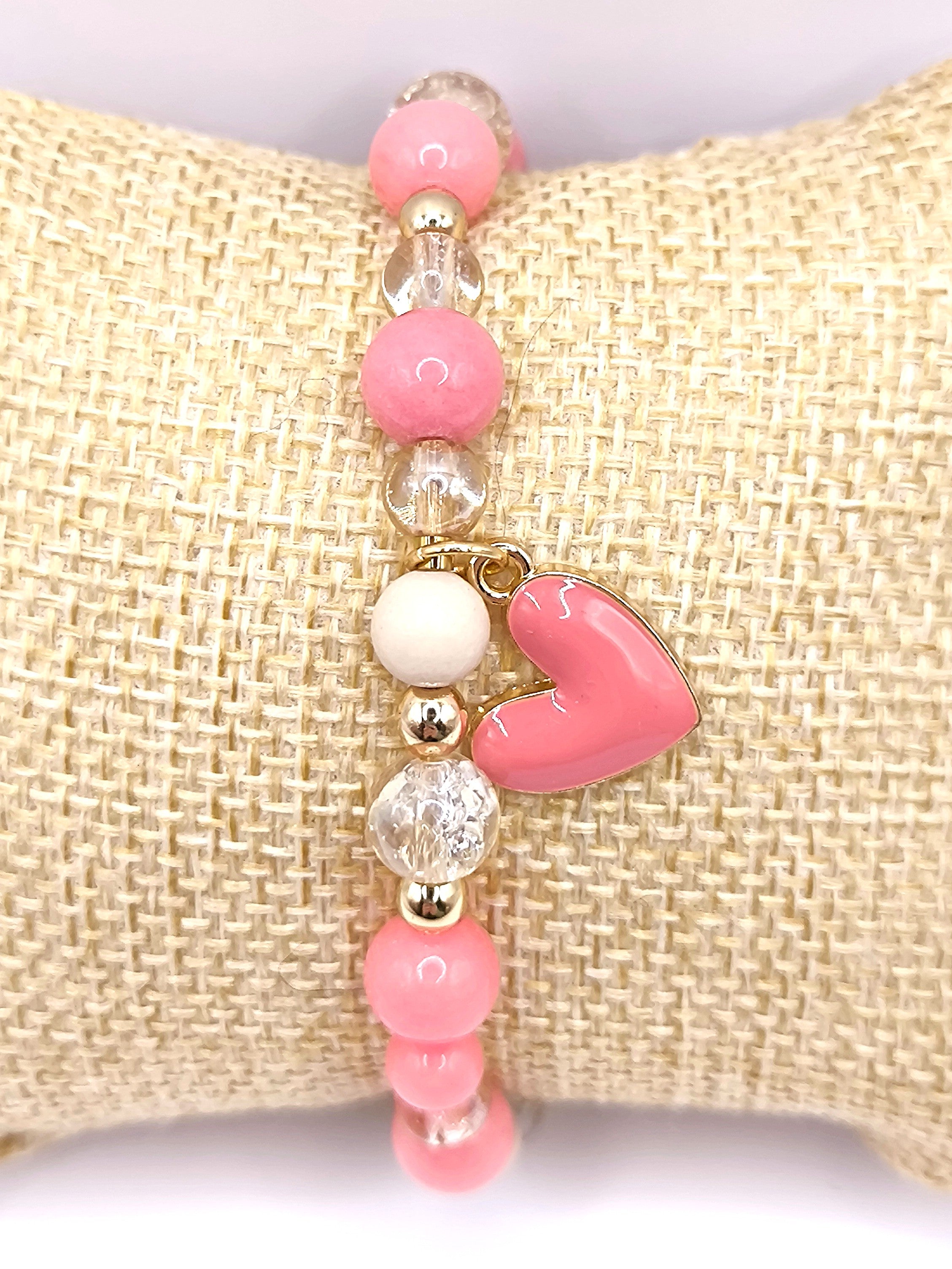 Perlenarmband aus Chalcedon und Flussstein für Damen