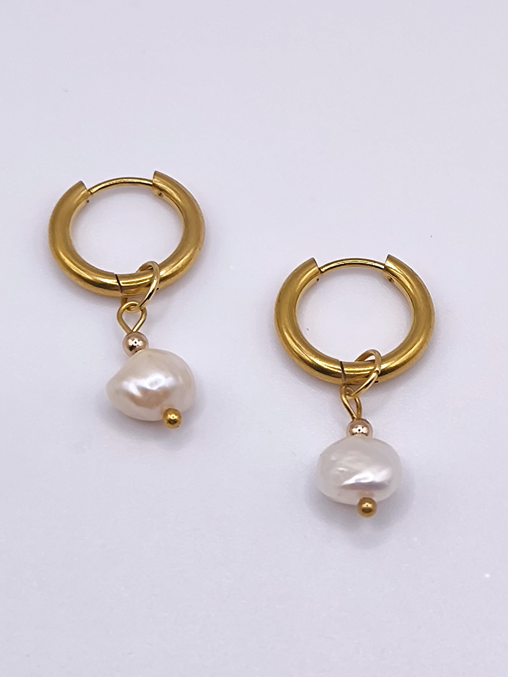 Ohrringe aus Süßwasserperle und Edelstahl für Damen