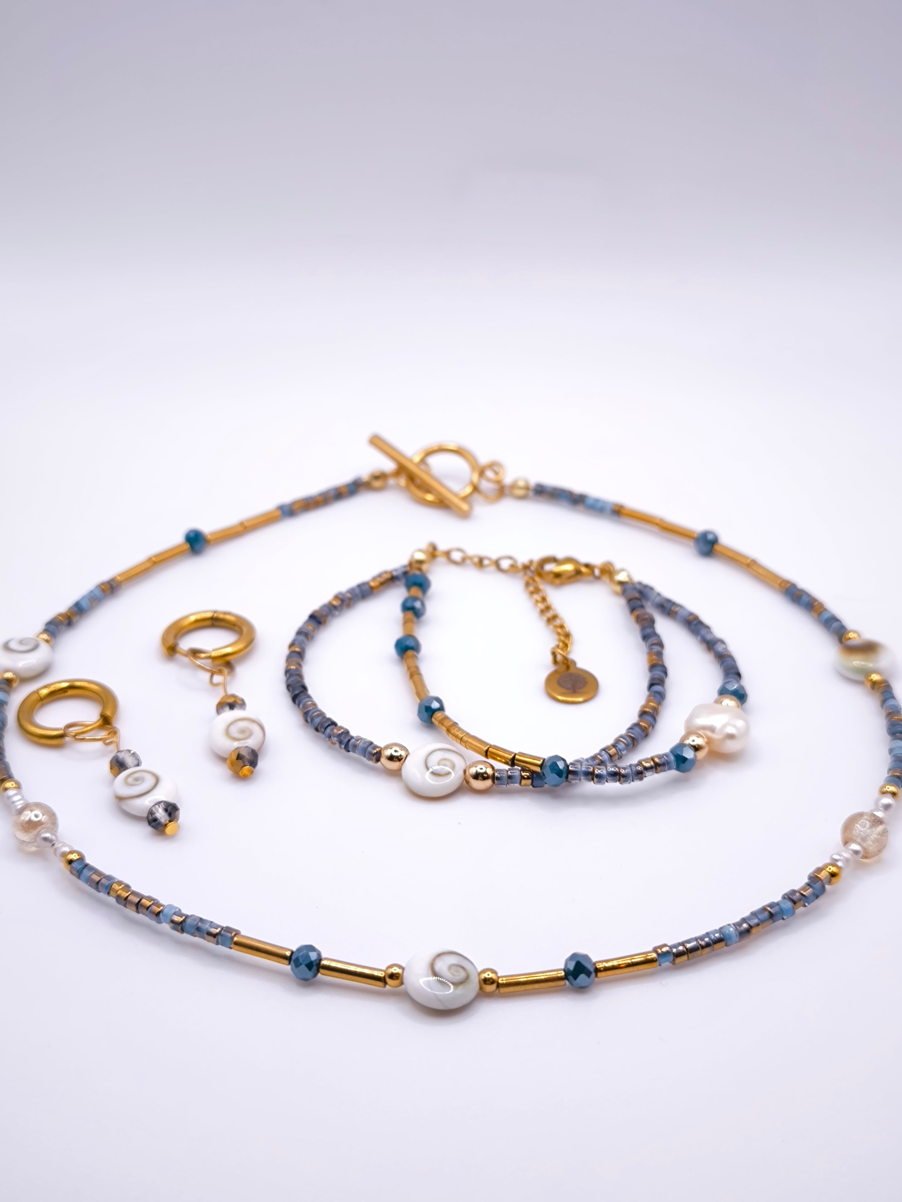 Shiva Kette blau 1 Strang
