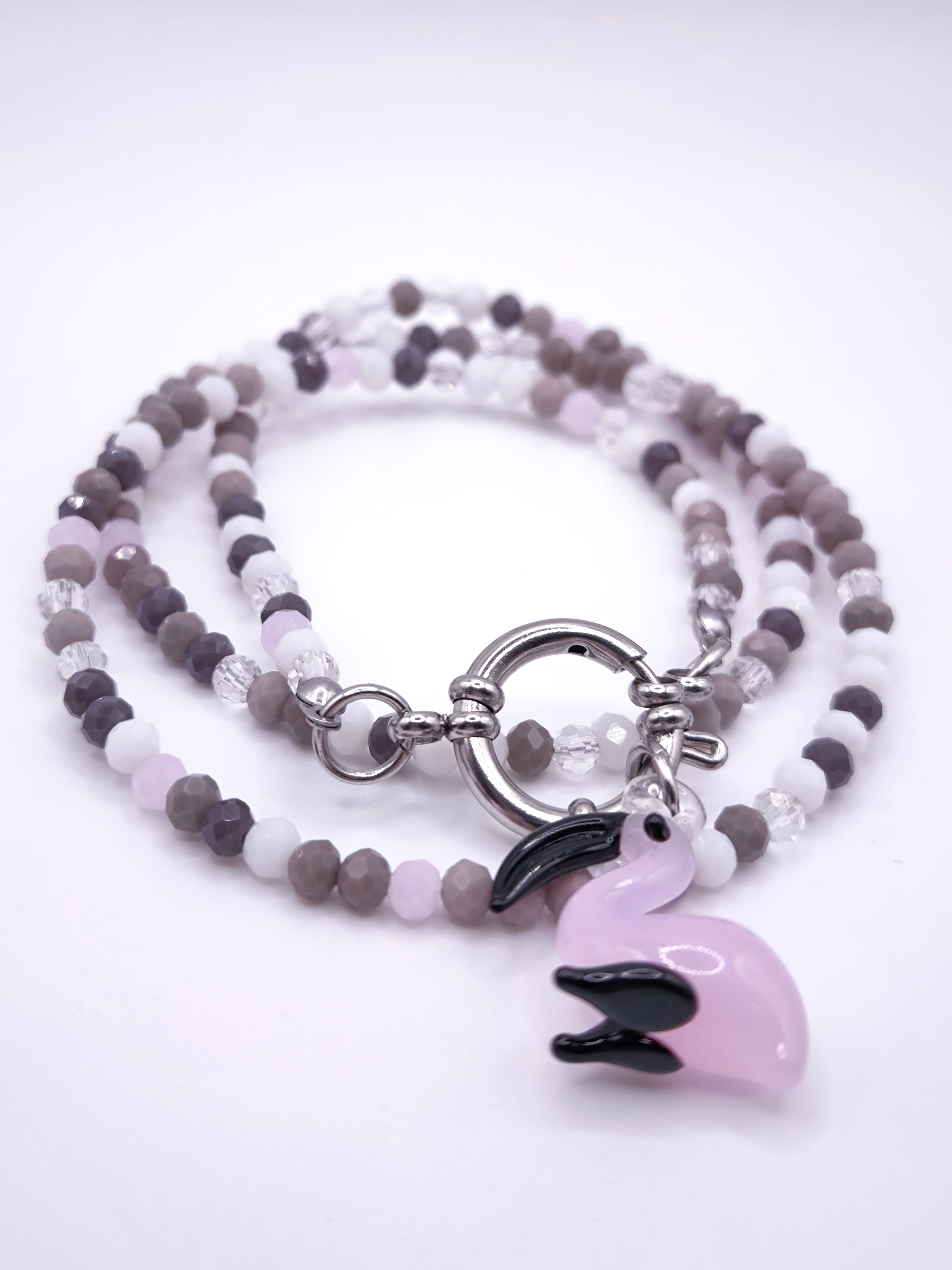 Perlenkette Avis Rosa