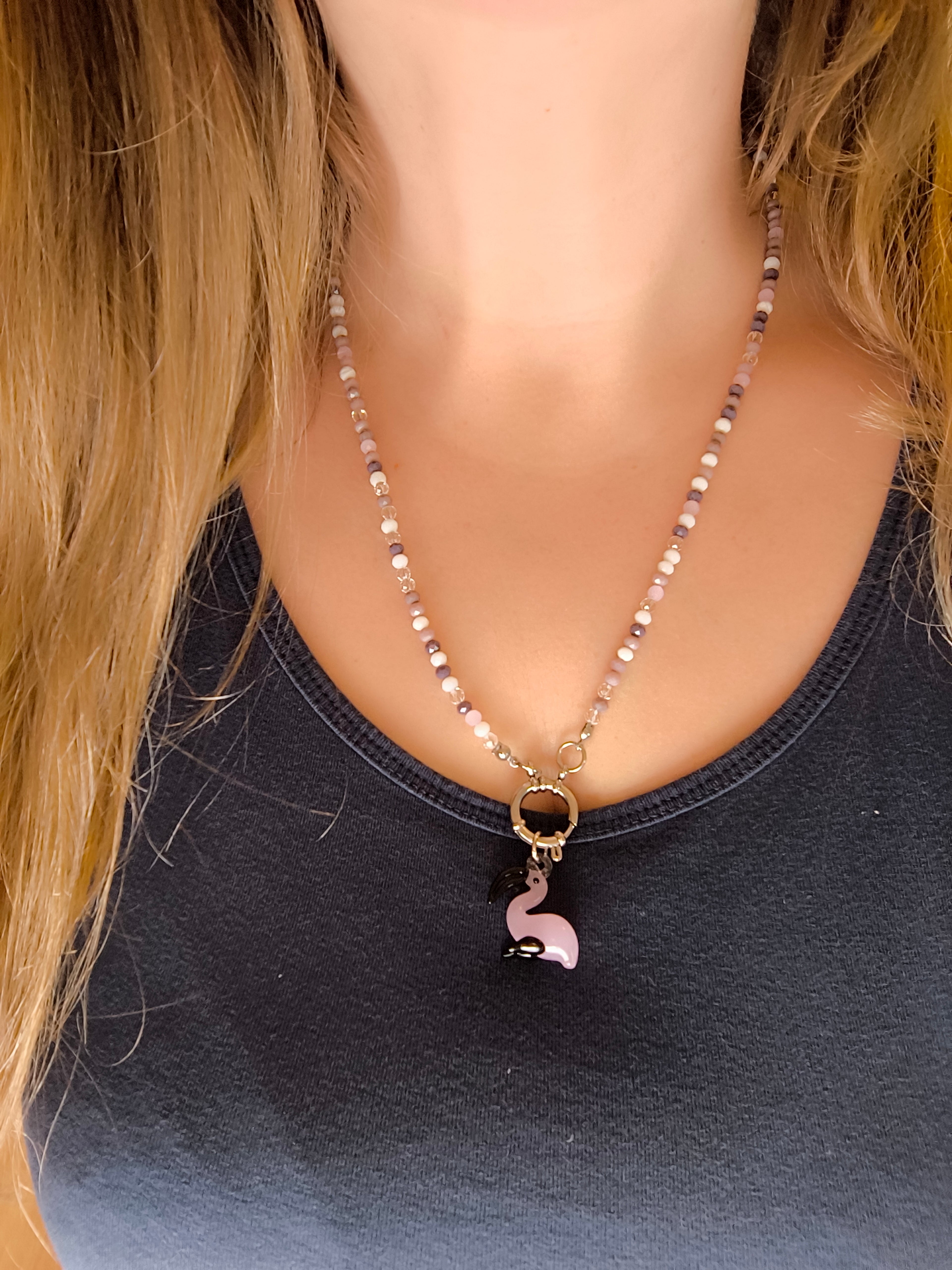 Perlenkette Avis Rosa
